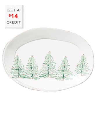 Vietri Vietri Lastra Holiday Oval Platter With $17 Credit