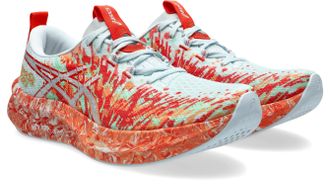 Asics Laufschuh ASICS NOOSA TRI 16, Herren, Gr. 42,5, sky, cherry tomato, Synthetik, Schuhe Laufschuh, mit FF BLAST PLUS D&auml;mpfung, mit Mesh-Obermaterial