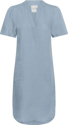 Part Two Faded Denim Jurk met Korte Mouwen - Dames - Korte kleedjes - Blauw - XS - Denim - Kleedjes
