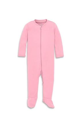 primary Baby Organic Zip Footie In Solid in Blossom at Nordstrom, Size Newborn