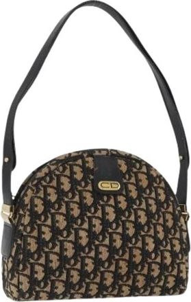 Dior Pre-owned Shoulder Bags, female, Multicolor, Size: ONE SIZE Pre-owned Vintage Trotter Canvas Shoulder Bag