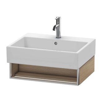 Duravit Mueble De Pared Duravit Vero Air 58,4 X 43,1 Cm, 1 Compartimento Abierto, Para Vero Air 235060, Color (frente/cuerpo): Roble Cepillado Chapa De Madera
