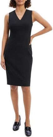 Theory V-Neck Wool Blend Sheath Dress in Blk at Nordstrom Rack, Size 00