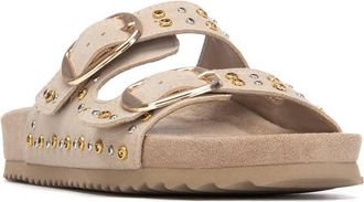 Xti Womens Suede Double Strap Buckle Sandals