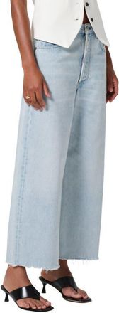 Citizens Of Humanity Ayla Raw Hem Crop Wide Leg Jeans in Sailor at Nordstrom, Size 28