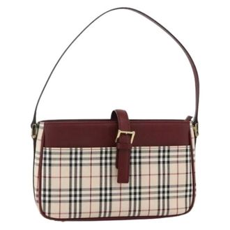 Burberry Pre-owned Shoulder Bags, female, Multicolor, Size: ONE SIZE Pre-owned Vintage Canvas Hand Bag
