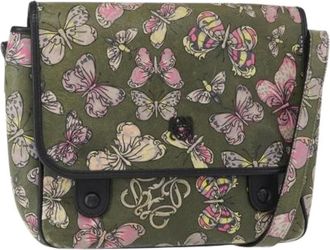 Loewe Pre-owned Cross Body Bags, female, Green, Size: ONE SIZE Pre-owned Leather Cross Body Bag