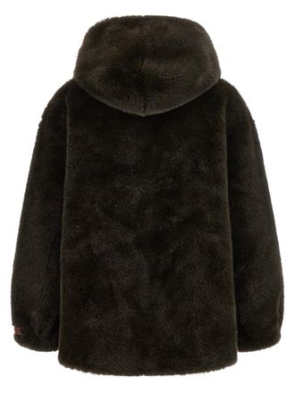 Lou Andr&eacute;a Eco-Fur Hooded Jacket - Black
