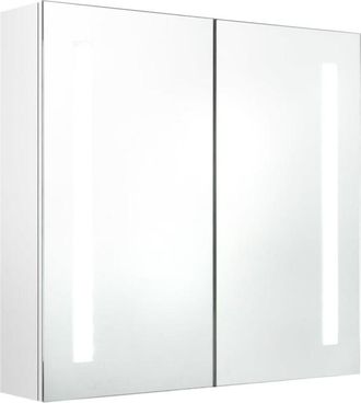 vidaXL Led Bathroom Mirror Cabinet Shining White 62x14x60 cm Vidaxl