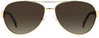 Carolina Herrera Her 0135/S 59mm Gradient Aviator Sunglasses in Rose Gold at Nordstrom Rack