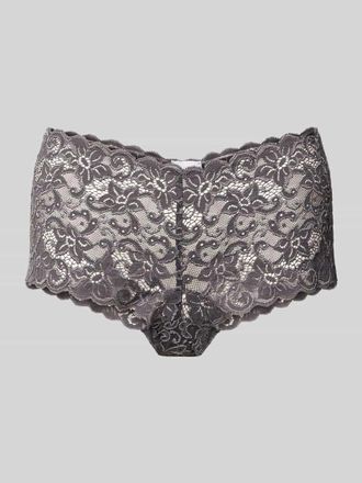 Hanro Maxi-Slip mit französischer Spitze Modell Moments in Dunkelgrau, Größe XS