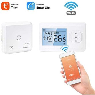 OEM Termostato Inteligente Wi-fi Programable Inal&aacute;mbrico Con Receptor Rf, Montaje En Pared, Control Por Voz, Aplicaci&oacute;n Gratuita