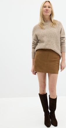 Contemporaine Womens Faux-suede miniskirt