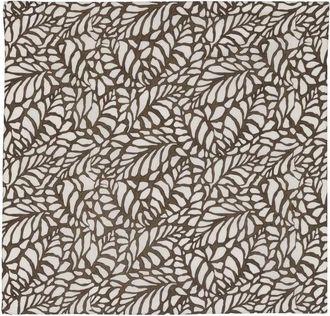 Brunello Cucinelli Leaf-Patterned Scarf In Military Green