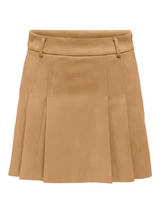 Only Minirock ONLY ONLSTINA LIFE HW FAUX SUEDE SKIRT PNT, Damen, Gr. XL (42), toasted coconut, Web, Obermaterial: 95% Polyester, 5% Elasthan, unifarben, ku