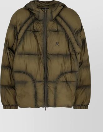 Represent hooded blazer with elastic cuffs and pockets