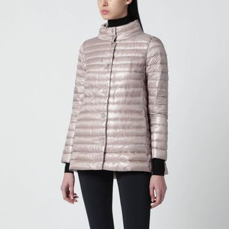 Herno Light pink quilted nylon padded jacket