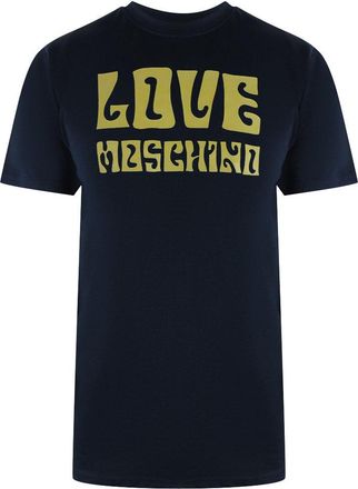 Moschino Love Moschino Marineblauwe T-shirt Met Cool Logo