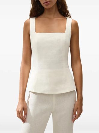 Faithfull The Brand Mina top met vierkante hals - Wit