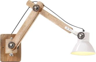 vidaXL L&aacute;mpara De Pared Redonda Estilo Industrial Blanca E27 Vidaxl