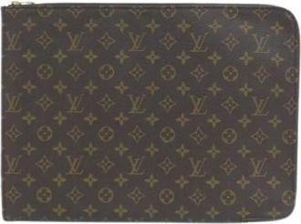 Louis Vuitton Pre-owned Monogram Document Case - Dames - Vintage Clutch - Bruin - ONE Size - Vintage