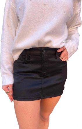 Hidden Jeans Womens Carrie Coated Micro Mini Skirt In Black