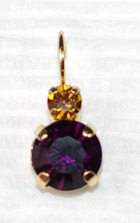 Mariana Womens Sunrise Earrings In Purple/ Amber