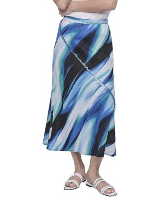 DKNY Printed Linen Skirt