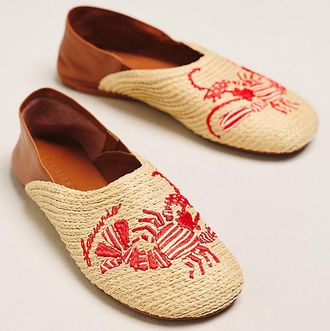 Farm Rio Lobster Raffia Flats