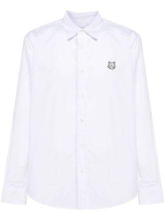 Maison Kitsun&eacute; Camicia con applicazione - Bianco