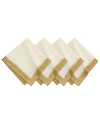 Villeroy & Boch Set Of 4 Metallic Brushstroke Napkins