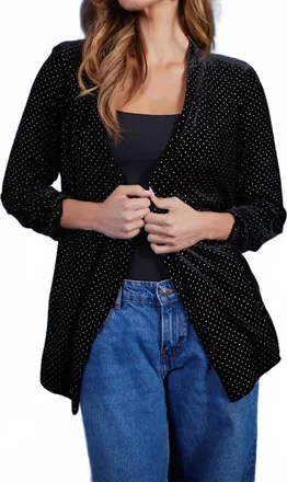 Bishop + Young Icon Blazer In Black/gold