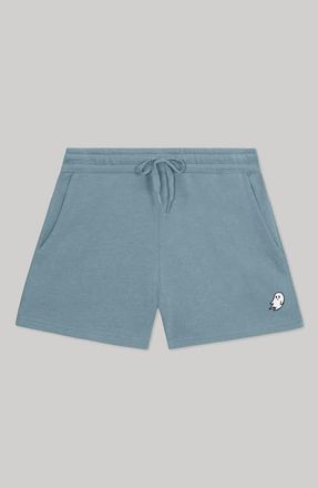 Dalix Womens Ghost Midweight Washed Fleece Shorts in Misty Blue at Nordstrom, Size Xx-Large