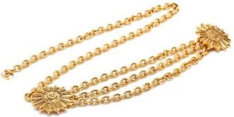 Chanel Pre-owned Sun Medallion Chain-Link Belt - Dames - Vintage Accessoires - Geel - ONE Size - Vintage
