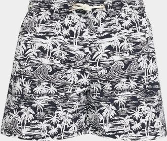 Palm Angels Men & apos;s Palm Printed Drawstring Swim Shorts