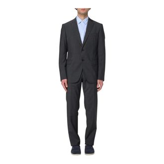 Emporio Armani Heren, Pakken, Grijs, Maat: L Wol