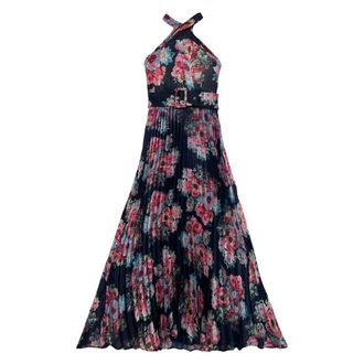 By Ti Mo Maxi Dresses, female, Multicolor, Size: M Shimmering Halterneck Maxi Dress