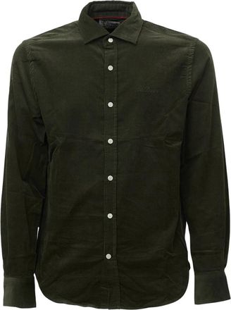 MC2 Saint Barth Camicia in Corduroy con Ricamo Posteriore - - Shirts - Uomo - Verde - XL