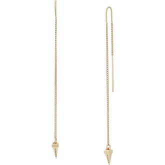 AllSaints Spike Threader Earrings in Shiny Gold at Nordstrom