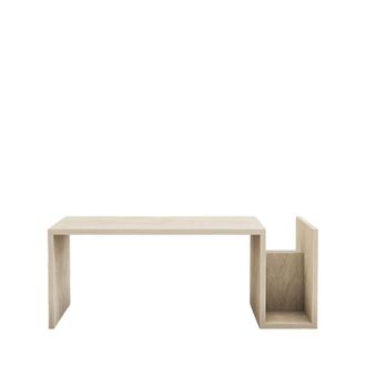 DRAWER Mesa de centro con revistero efecto travertino - Beige