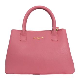 Gaëlle Paris Metal Logo Shopper Bag in Fuchsia
