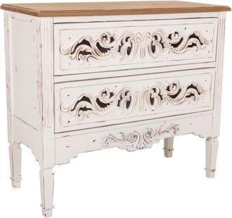 Wanderlust Deco C&oacute;moda de madera blanca 86x38x76