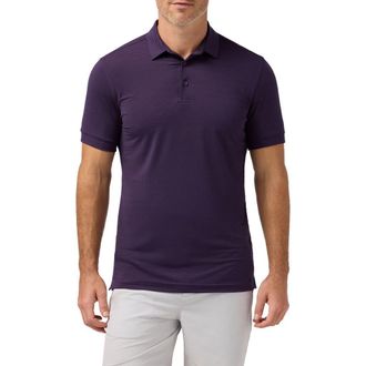 Mizzen+Main Copa Trim Fit Performance Polo in Passion Purple at Nordstrom, Size Xx-Large