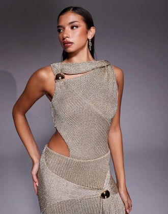 JLUXLABEL Body luminoso oro metallizzato in coordinato