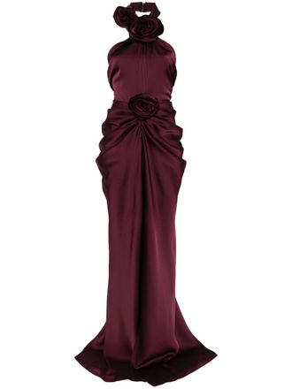 Ana Radu Tulen maxi-jurk - Rood