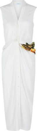 Ferragamo Twisted Belt Midi Dress
