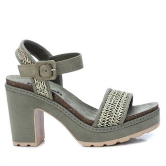 Xti Womens Heeled Suede Sandals In Green