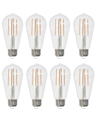 Bulbrite Discontinued Bulbrite Pack Of (8) 7 Watt Dimmable Clear Filament St18 Medium (E26) Led Bulb