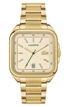 Lacoste L.12.12 Up Bracelet Watch, 39mm x 32mm in Gold at Nordstrom