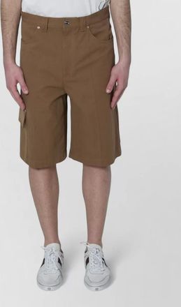 Gucci denim bermuda shorts mid rise belt loops